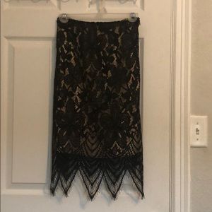Black lace skirt
